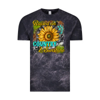 Cloud Black raised on country and sunshine Vintage Tee - texasbilliewilder