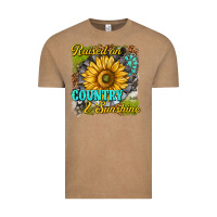 Vintage Coffee raised on country and sunshine Vintage Tee - texasbilliewilder