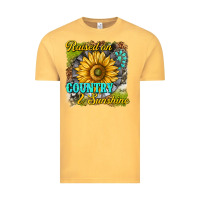 Vintage Mustard raised on country and sunshine Vintage Tee - texasbilliewilder