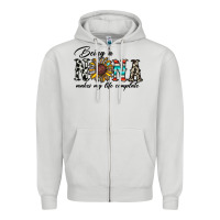 Dove Grey being nana makes my life complate Zipper Hoodie - CowhideDigitalArt