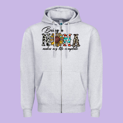 Being Nana Makes My Life Complate Zipper Hoodie Designed By Cowhidedigitalart
