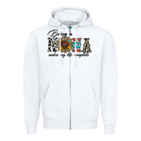 White being nana makes my life complate Zipper Hoodie - CowhideDigitalArt