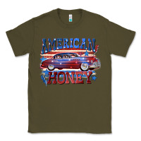 Army Green American honey 4th of july Classic Tee - CowGirlArtShop