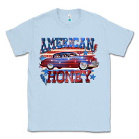 Dusty Blue American honey 4th of july Classic Tee - CowGirlArtShop
