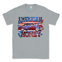 Heather Grey American honey 4th of july Classic Tee - CowGirlArtShop
