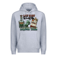 Heather Grey last night we let the liquor talk cowboy western c Premium Hoodie - NancyCooperArtShop