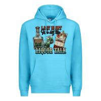 Ocean Blue last night we let the liquor talk cowboy western c Premium Hoodie - NancyCooperArtShop