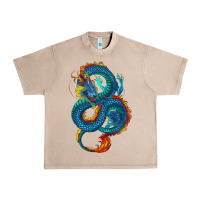French Oak Blue dragon Urban Heavy Tee - RanaPortraitStore