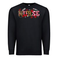 Black valentines day nurse Premium Sweatshirt - NancyCooperArtShop