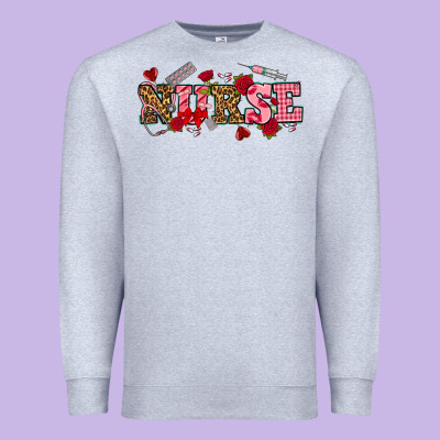 Valentines Day Nurse Premium Sweatshirt Designed By Nancycooperartshop