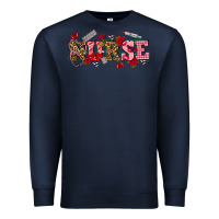 Navy valentines day nurse Premium Sweatshirt - NancyCooperArtShop