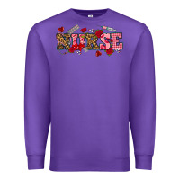 Purple valentines day nurse Premium Sweatshirt - NancyCooperArtShop