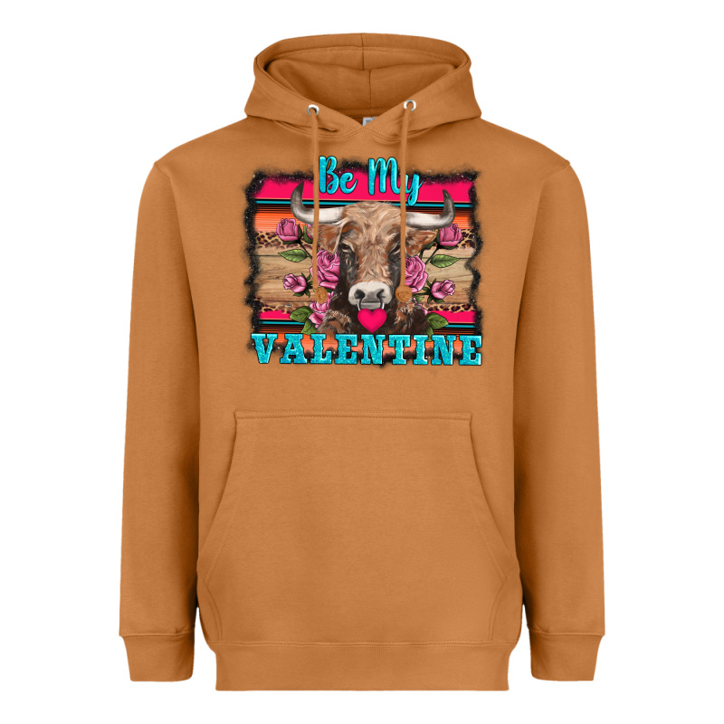 Be My Valentine With Cow Heavyweight Hoodie by AdoDesignShop | Teevron