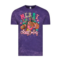 Cloud Purple pink merry christmas black girl sneakers Vintage Tee - RanaPortraitStore