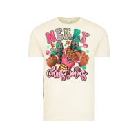 Vintage Arctic pink merry christmas black girl sneakers Vintage Tee - RanaPortraitStore