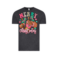 Vintage Black pink merry christmas black girl sneakers Vintage Tee - RanaPortraitStore