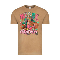Vintage Camel pink merry christmas black girl sneakers Vintage Tee - RanaPortraitStore
