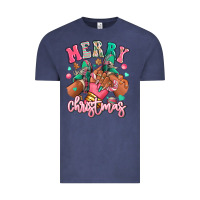 Vintage Denim pink merry christmas black girl sneakers Vintage Tee - RanaPortraitStore