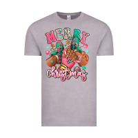 Vintage Zinc pink merry christmas black girl sneakers Vintage Tee - RanaPortraitStore