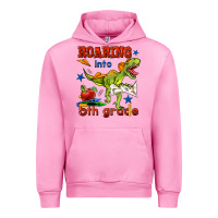 Fuchsia Pink roaring into 5th grade Urban Hoodie - BundleAndBundleShop