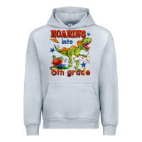 Heather Grey roaring into 5th grade Urban Hoodie - BundleAndBundleShop