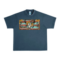Midnight Navy Boho bull skull and serape Urban Heavy Tee - RanaPortraitStore