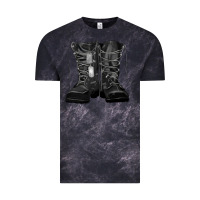 Cloud Black soldier boots Vintage Tee - RanaPortraitStore