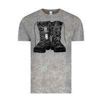 Cloud Rock soldier boots Vintage Tee - RanaPortraitStore
