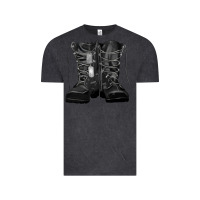 Vintage Black soldier boots Vintage Tee - RanaPortraitStore