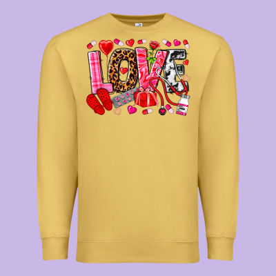 Valentines Day Love Nurse Premium Sweatshirt Designed By Nancycooperartshop