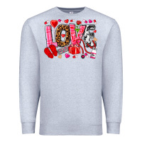 Heather Grey valentines day love nurse Premium Sweatshirt - NancyCooperArtShop