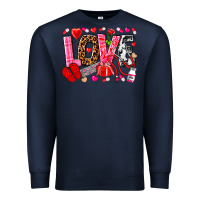 Navy valentines day love nurse Premium Sweatshirt - NancyCooperArtShop