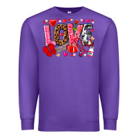 Purple valentines day love nurse Premium Sweatshirt - NancyCooperArtShop