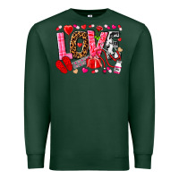 Sports Green valentines day love nurse Premium Sweatshirt - NancyCooperArtShop