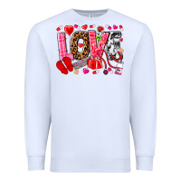 White valentines day love nurse Premium Sweatshirt - NancyCooperArtShop
