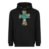 Black cross with leopard sunflower gemstone serape cowhide Heavyweight Hoodie - Artiststas
