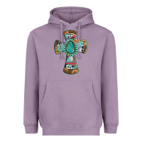 Lavender cross with leopard sunflower gemstone serape cowhide Heavyweight Hoodie - Artiststas