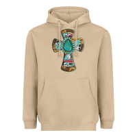 Mushroom cross with leopard sunflower gemstone serape cowhide Heavyweight Hoodie - Artiststas