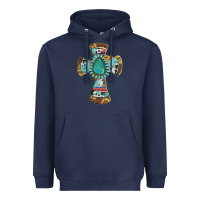 Navy cross with leopard sunflower gemstone serape cowhide Heavyweight Hoodie - Artiststas