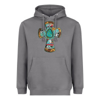 Cross With Leopard Sunflower Gemstone Serape Cowhide Heavyweight Hoodie | Teevron