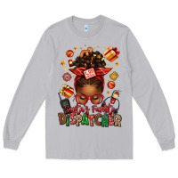 Moon Dust santa's favorite dispatcher afro messy bun Long Sleeve Tee - texasbilliewilder