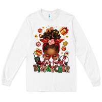 White santa's favorite dispatcher afro messy bun Long Sleeve Tee - texasbilliewilder