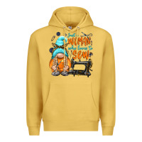 Antique Gold just a woman who loves to sew Premium Hoodie - NancyCooperArtShop