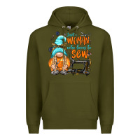 Army Green just a woman who loves to sew Premium Hoodie - NancyCooperArtShop