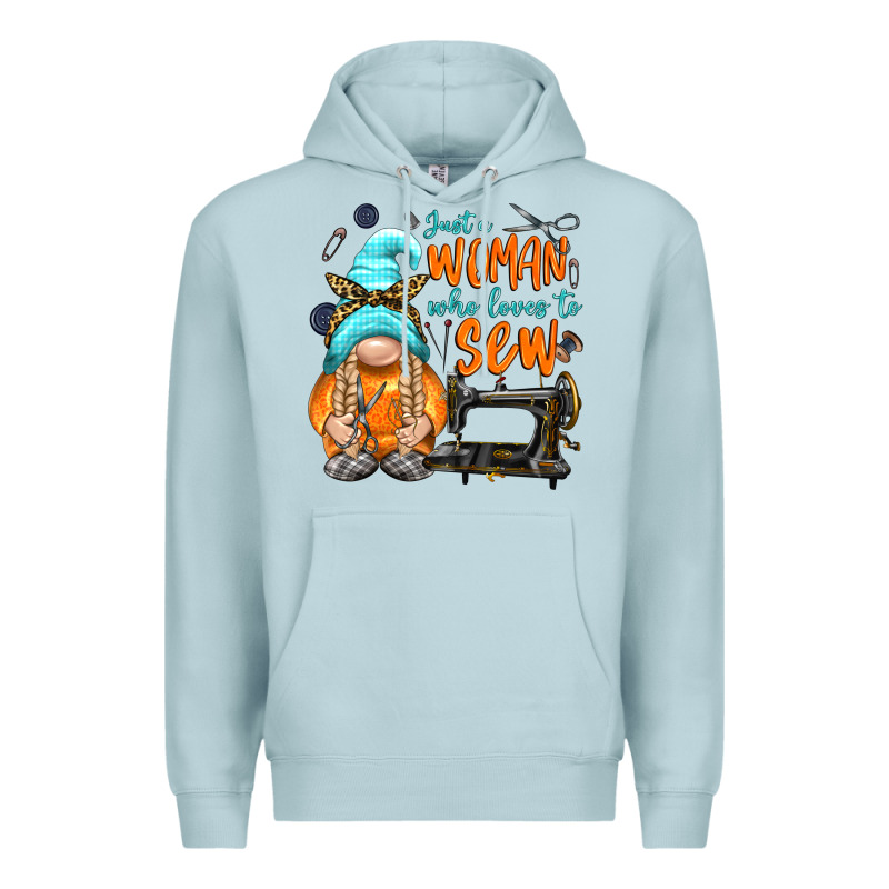 Just A Woman Who Loves To Sew Premium Hoodie by NancyCooperArtShop | Teevron