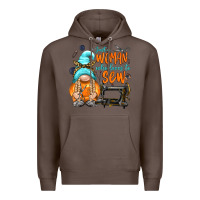 Coffee just a woman who loves to sew Premium Hoodie - NancyCooperArtShop