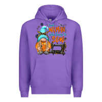 Purple just a woman who loves to sew Premium Hoodie - NancyCooperArtShop