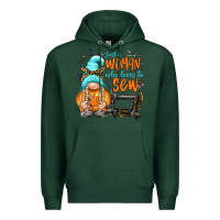 Sports Green just a woman who loves to sew Premium Hoodie - NancyCooperArtShop