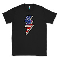 Black American lightning bold 4th of july Classic Tee - CowGirlArtShop