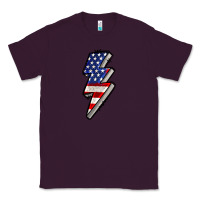 Plum American lightning bold 4th of july Classic Tee - CowGirlArtShop